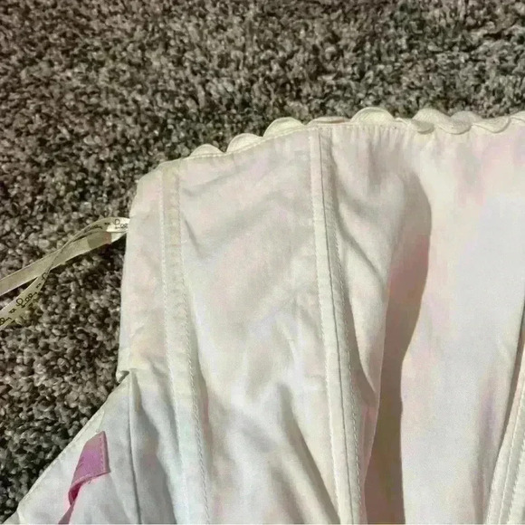 Lilly Pulitzer Strapless Dress Size 4 Tie Back Floral White Green Pink - Picture 11 of 11